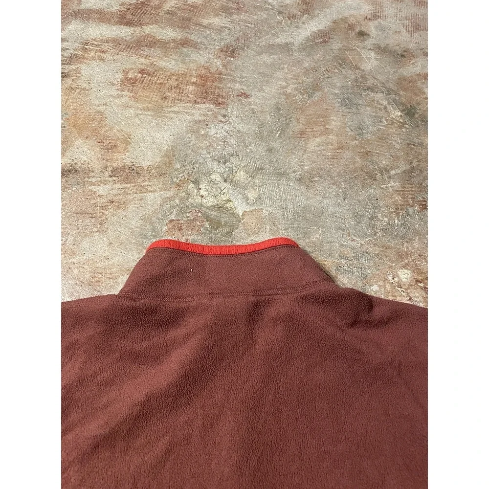 The North Face 1/4 Zip Pullover Red Fleece Long Sleeve‎ Sz XL *